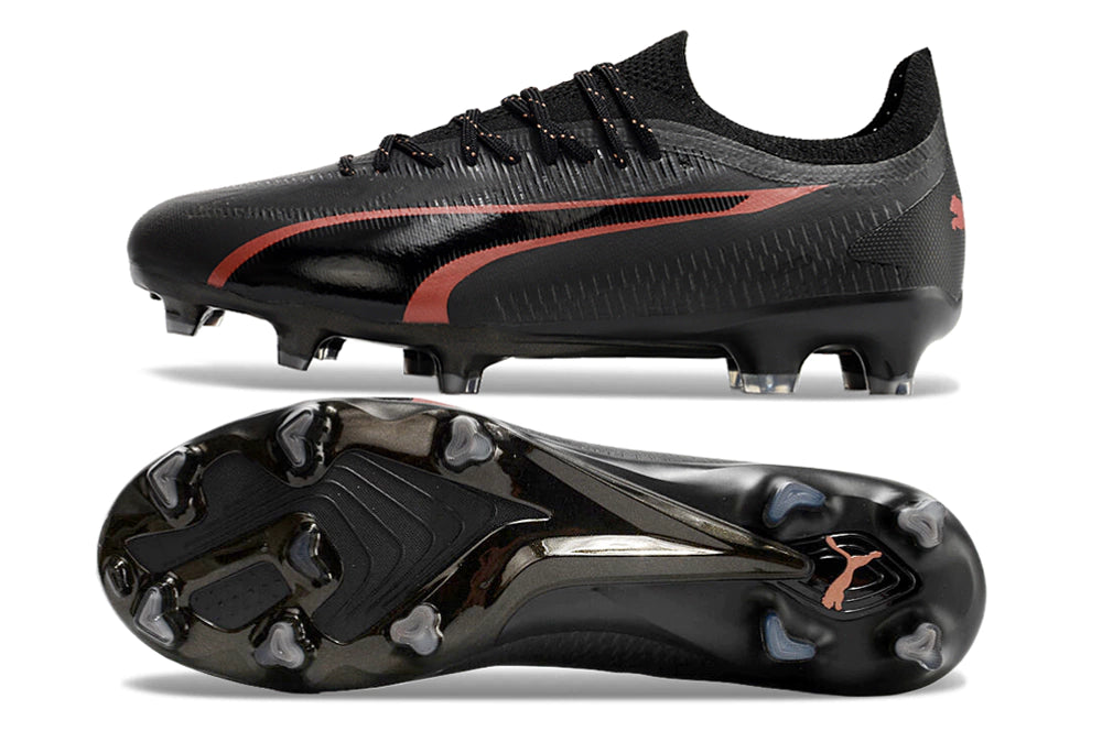 Chuteira Puma Ultra 5 Campo FG - Preto/Vermelho
