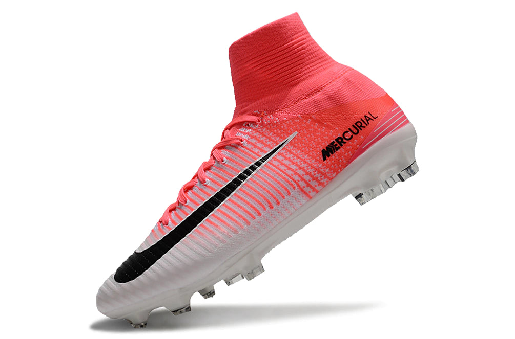 Chuteira Nike Mercurial Superfly 5 Elite Campo - Rosa/Branco