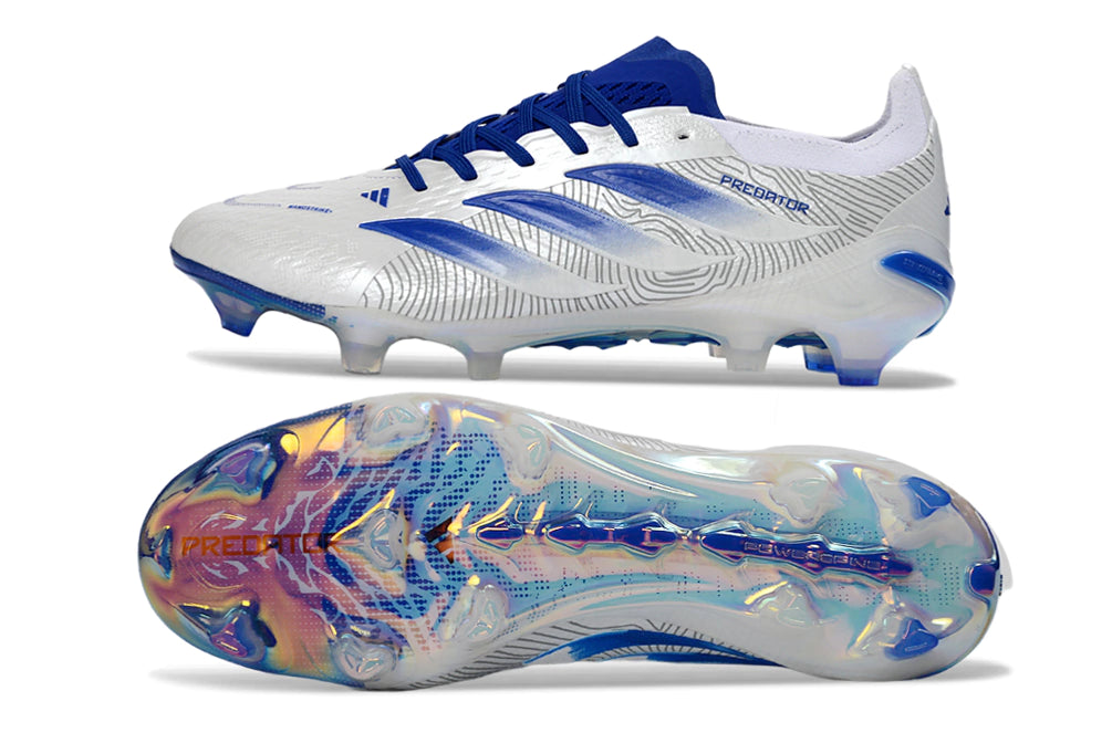 Chuteira Adidas Predator Elite 26 Campo FG - Branco/Azul