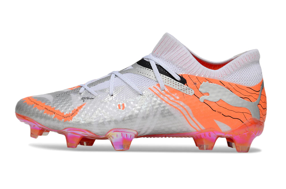 Chuteira Puma Future 7 Ultimate Campo FG - Cinza/Laranja