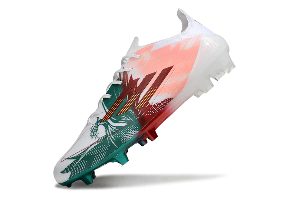 Chuteira Adidas F50 X Campo - Verde/Vermelho