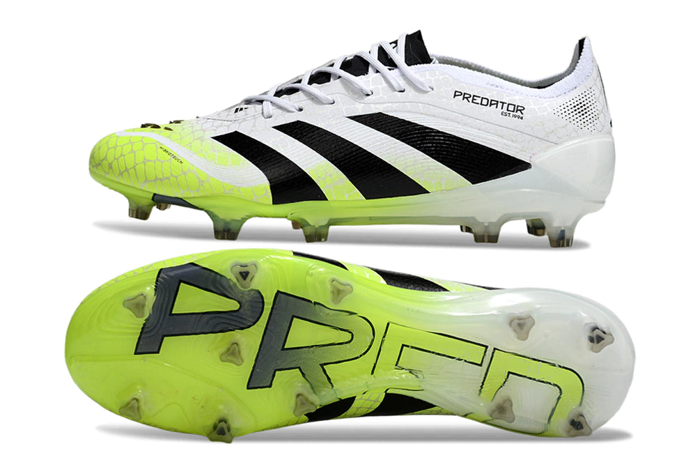 Chuteira Adidas Predator Elite 25 Campo FG - Branco/Verde