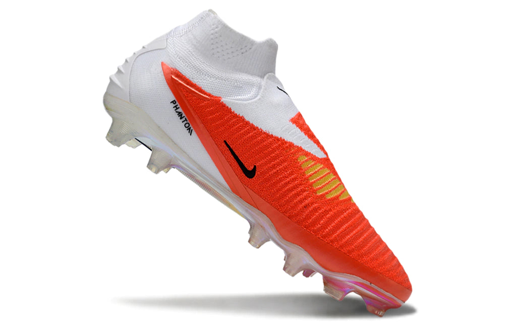 Chuteira Nike Phantom 6 Elite Botinha Campo - Laranja/Branco