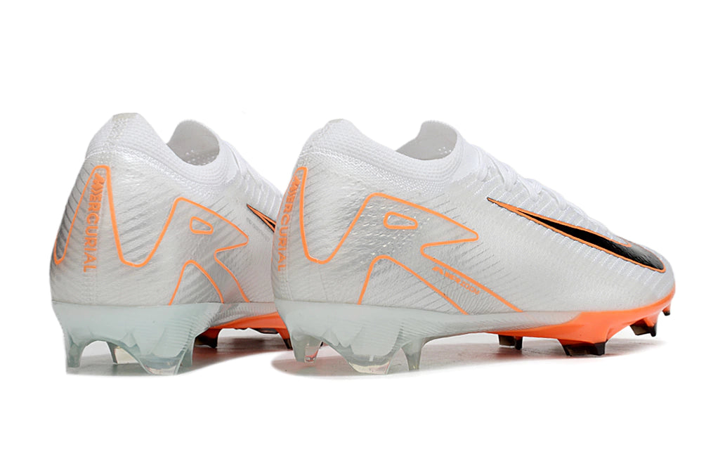 Chuteira Nike Air Zoom Mercurial Vapor 16 Elite FG - Branco/Laranja