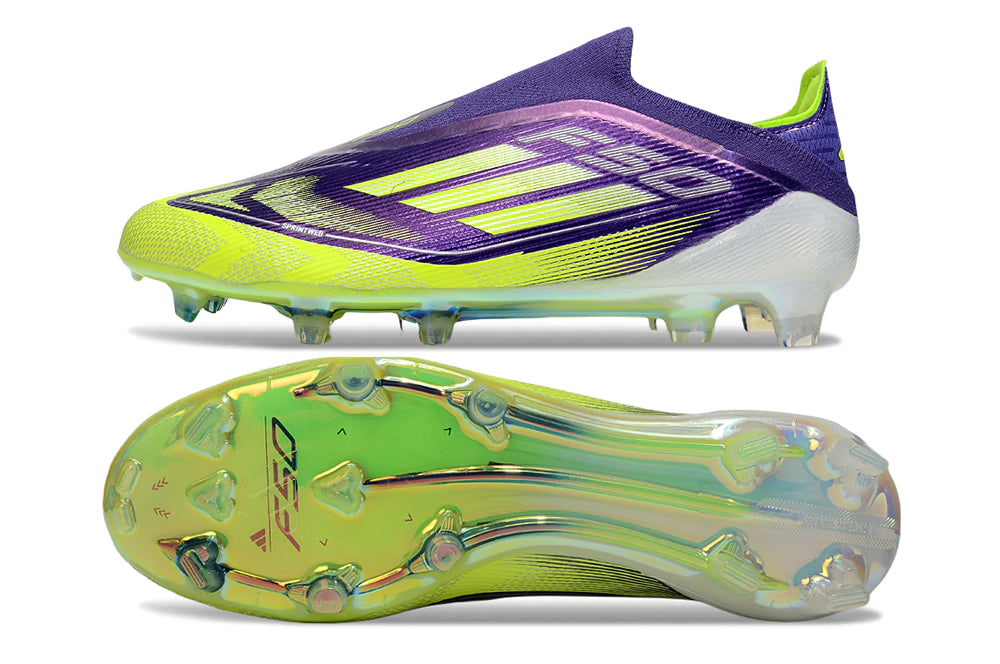 Chuteira Adidas F50 X Laceless Campo - Roxo/Verde