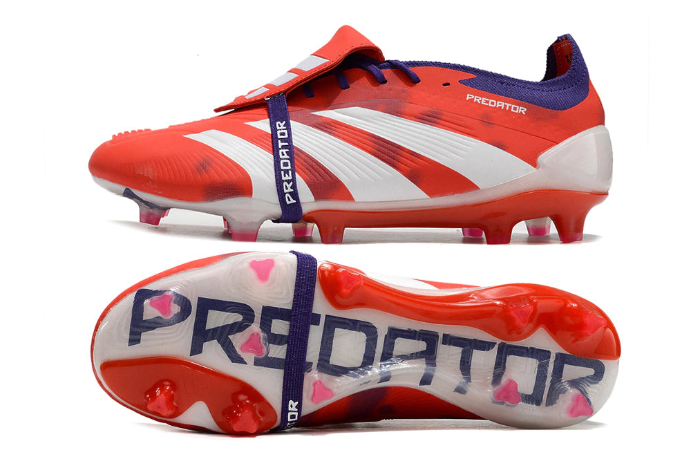 Chuteira Adidas Predstrike Elite Campo - Vermelho/Branco