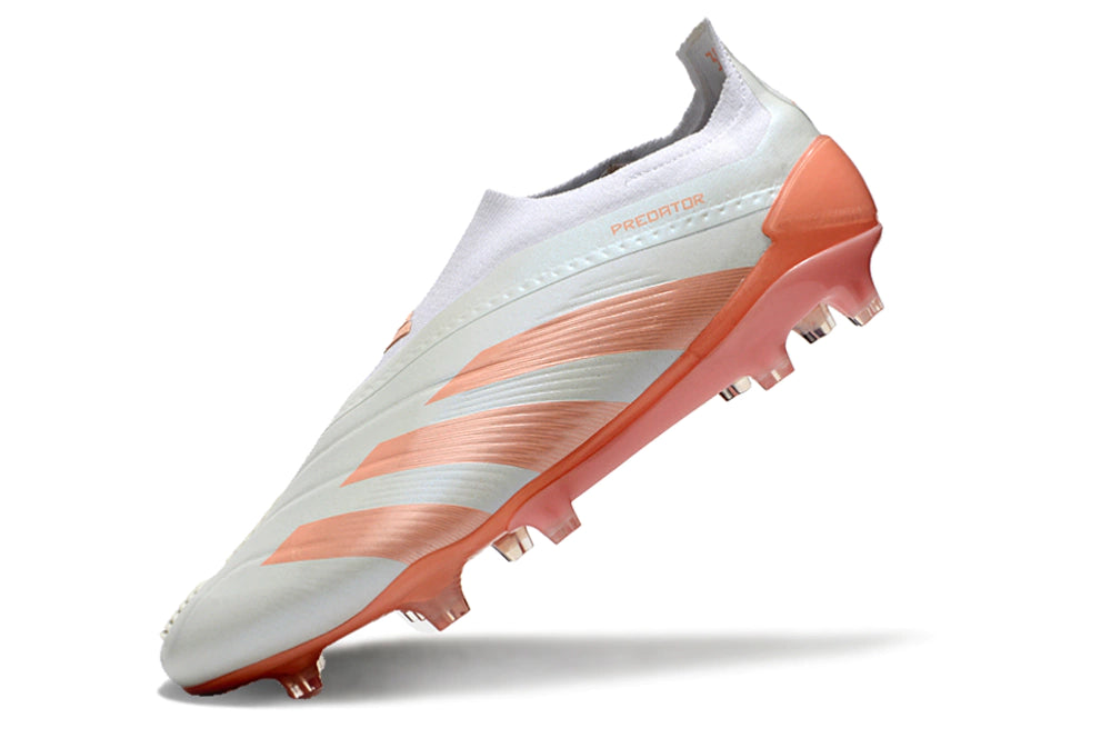Chuteira Adidas Predstrike Elite Laceless Campo - Branco/Rose