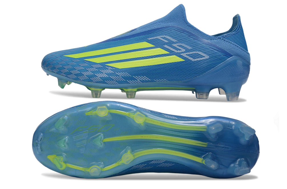 Chuteira Adidas F50 X Laceless Campo - Azul