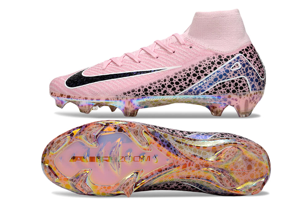 Chuteira Nike Air Zoom Mercurial Superfly 10 Elite Campo - Rosa/Preto