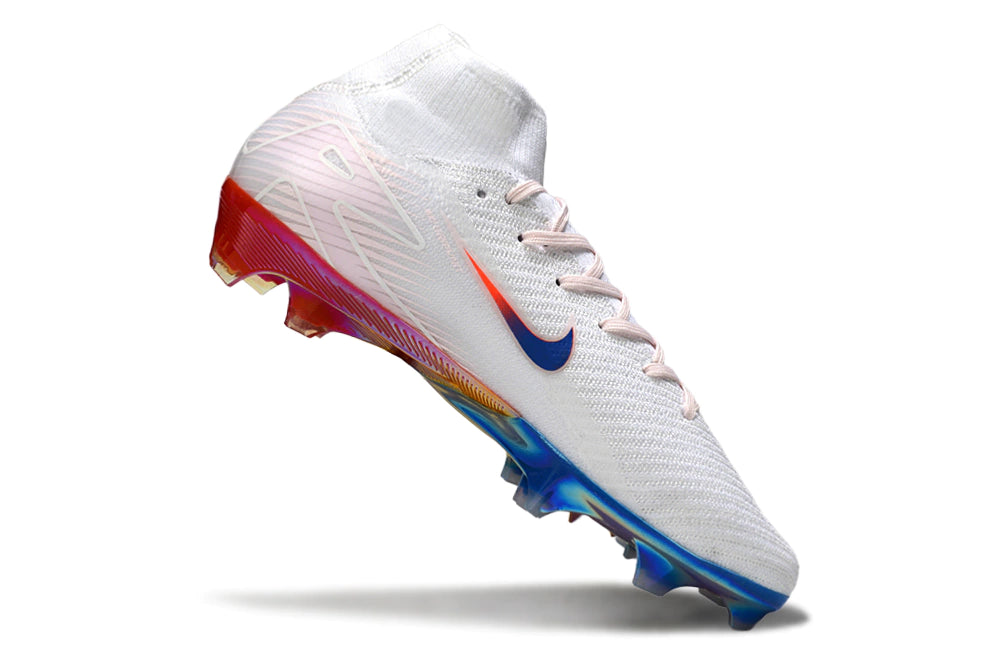 Chuteira Nike Air Zoom Mercurial Superfly 10 Elite Campo - Branco/Rosa