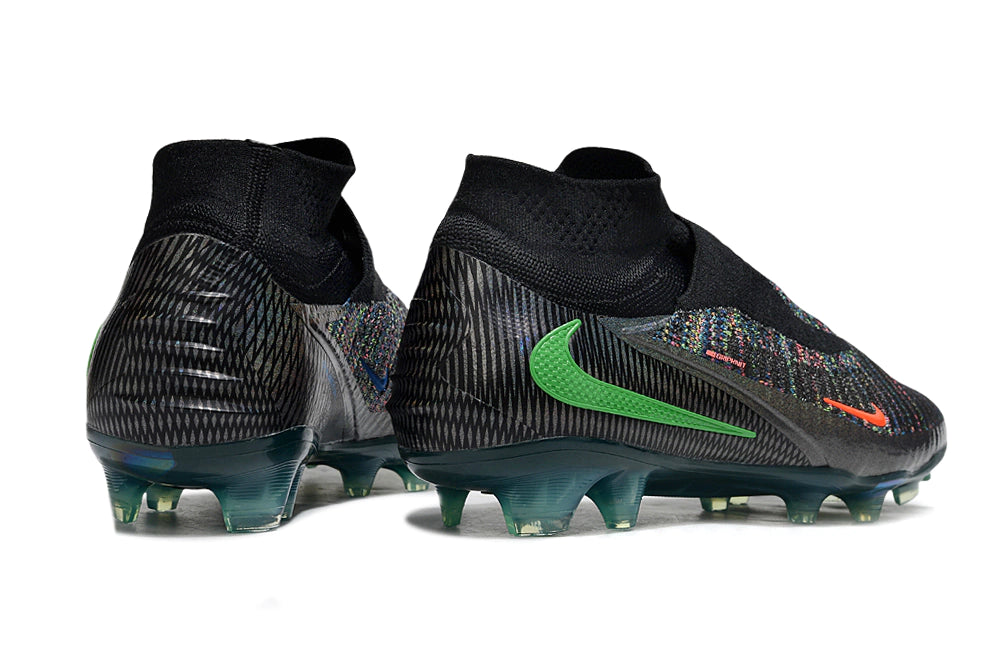 Chuteira Nike Phantom 6 Elite Botinha Campo - Preto/Verde