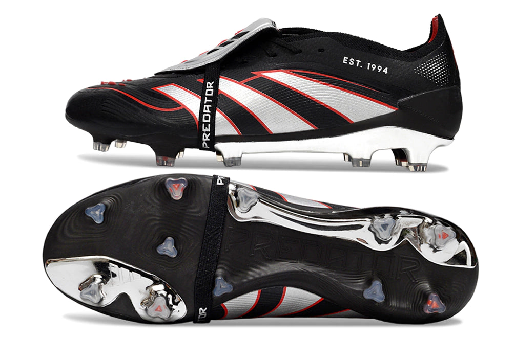 Chuteira Adidas Predator Elite Tongue 25 Campo - Preto/Branco