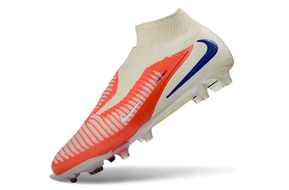 Chuteira Nike Phantom 6 Elite Botinha Campo - Laranja/Branco