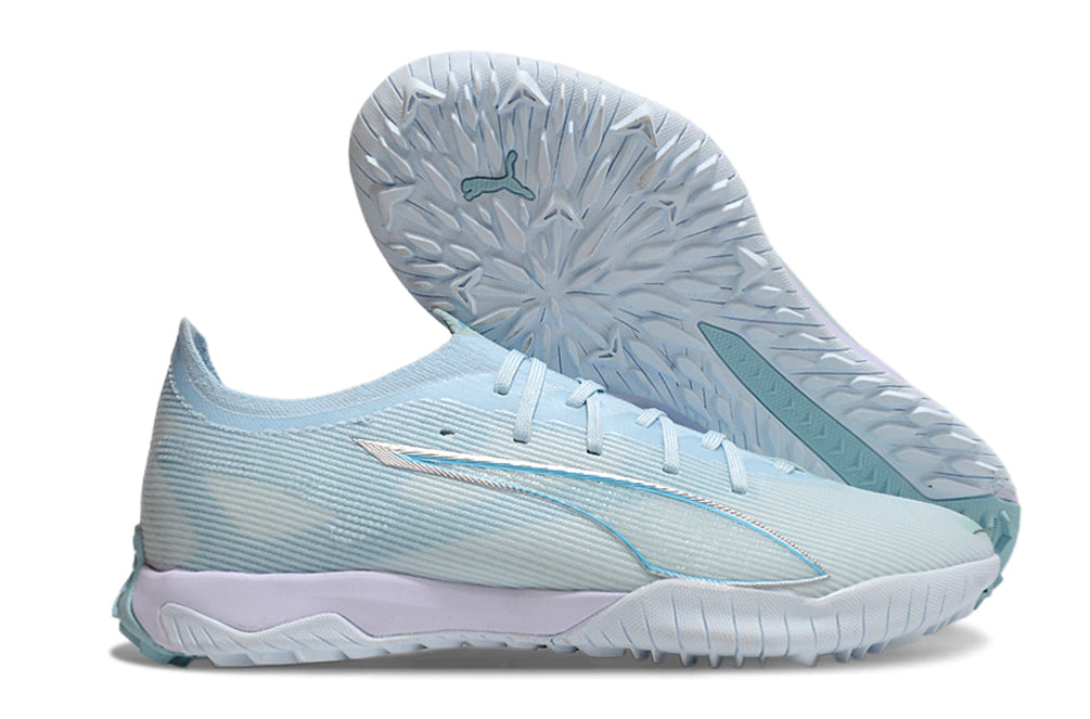 Chuteira Puma Ultra 5 Pro Cage Society - Branco/Azul