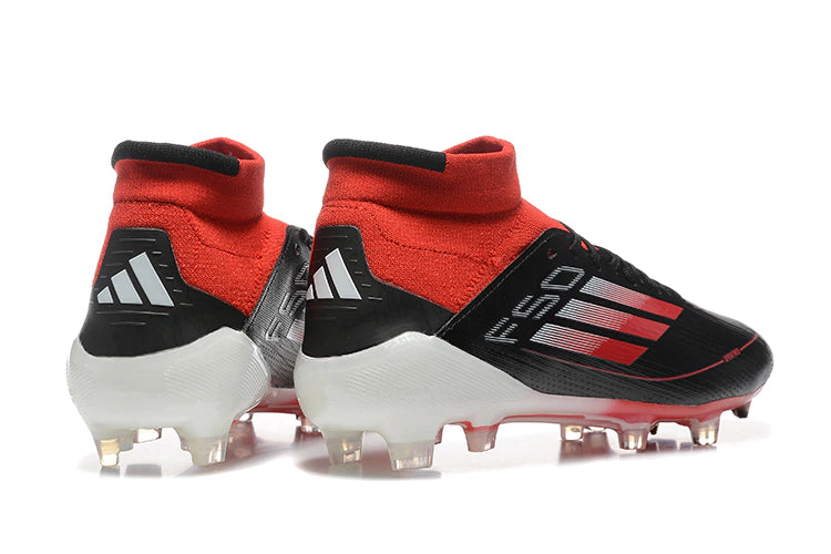 Chuteira Adidas F50 Elite Mid Campo - Preto/Vermelho/Branco