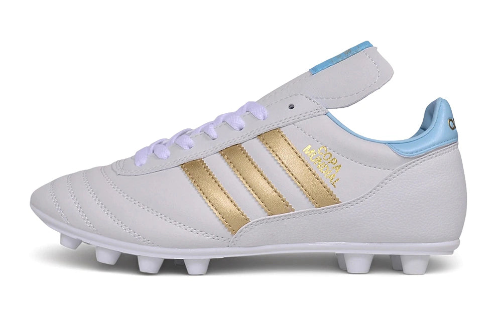 Chuteira Adidas Mundial Campo FG - Branco/Dourada