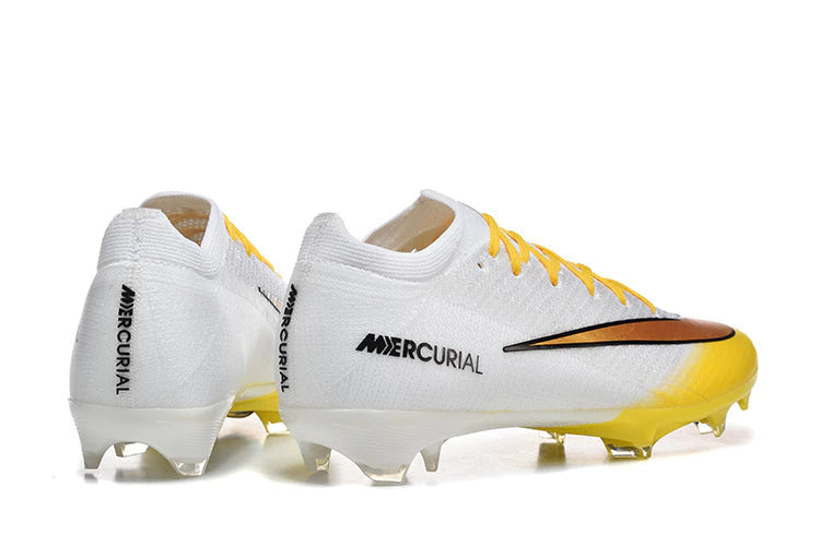 Chuteira Nike Air Zoom Mercurial Vapor 16 Elite FG - Branco/Amarelo