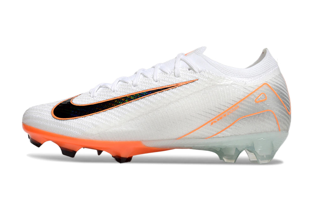 Chuteira Nike Air Zoom Mercurial Vapor 16 Elite FG - Branco/Laranja