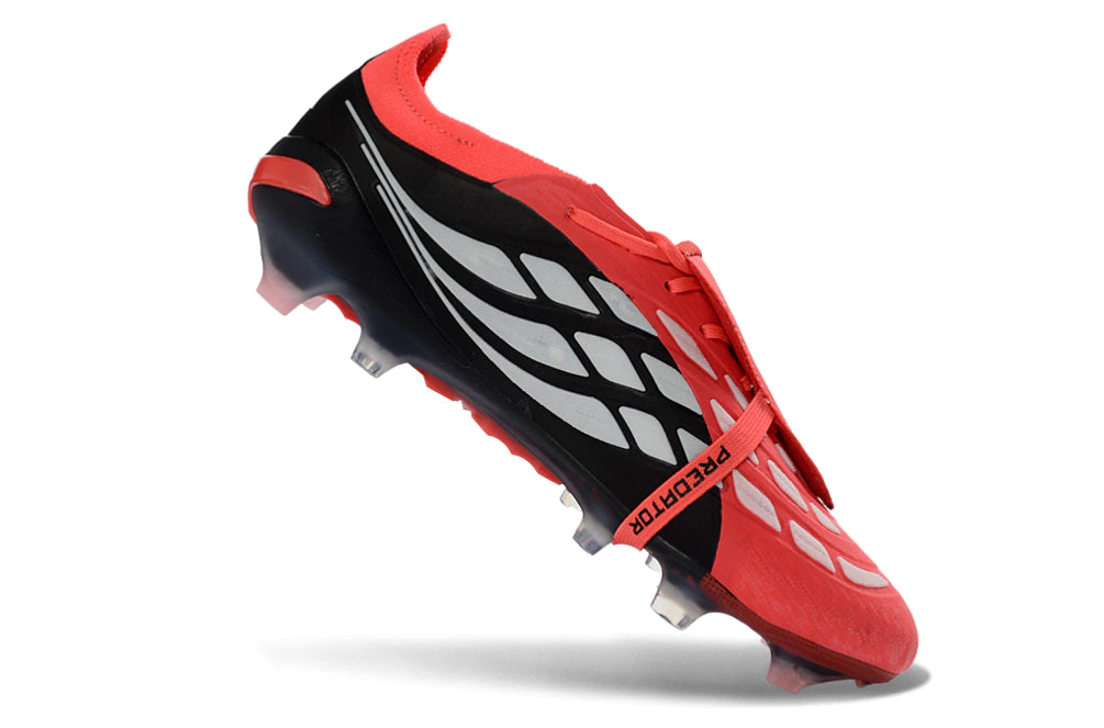 Chuteira Adidas Predator Tongue 26 Elite FG - Vermelho/Preto