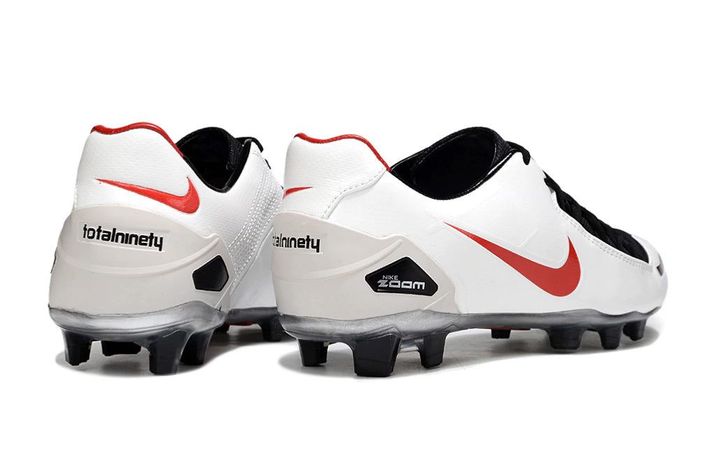 Chuteira Nike Total 90 Laser Campo - Branco/Vermelho