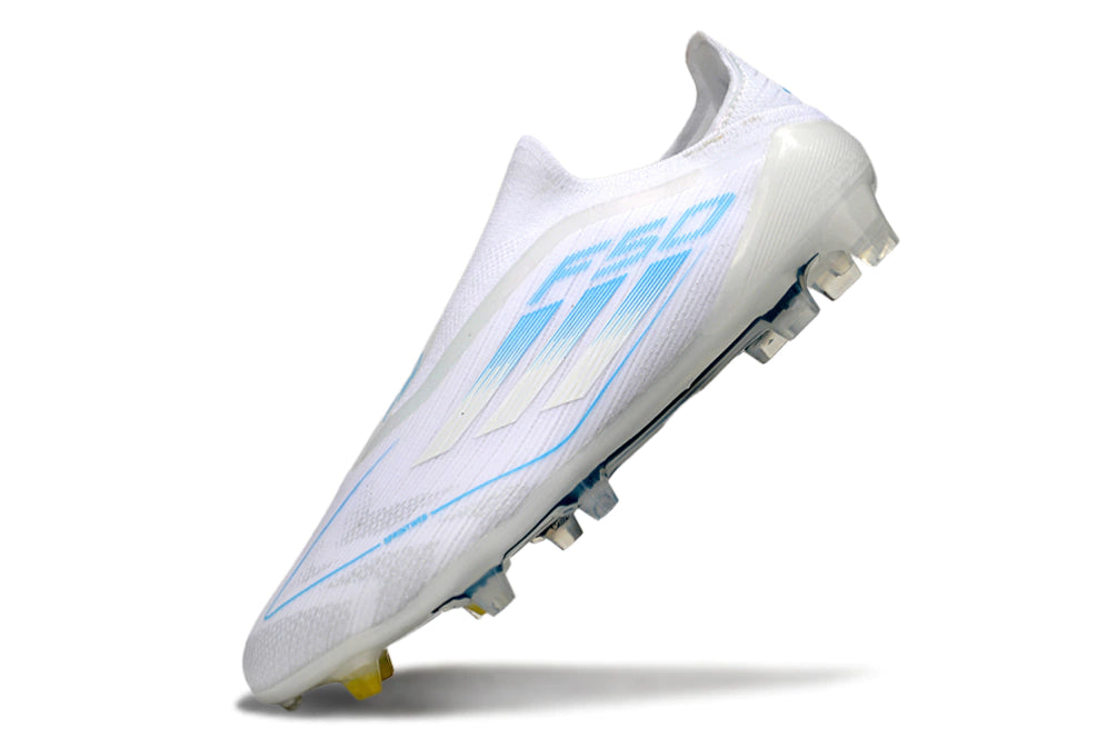 Chuteira Adidas F50 X Laceless Campo - Branco/Azul