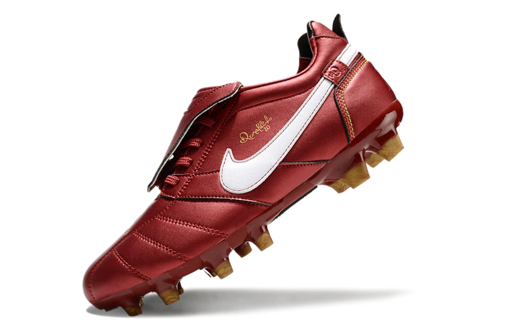 Chuteira Nike Tiempo Legend 10R Elite Campo - Vermelho/Branco
