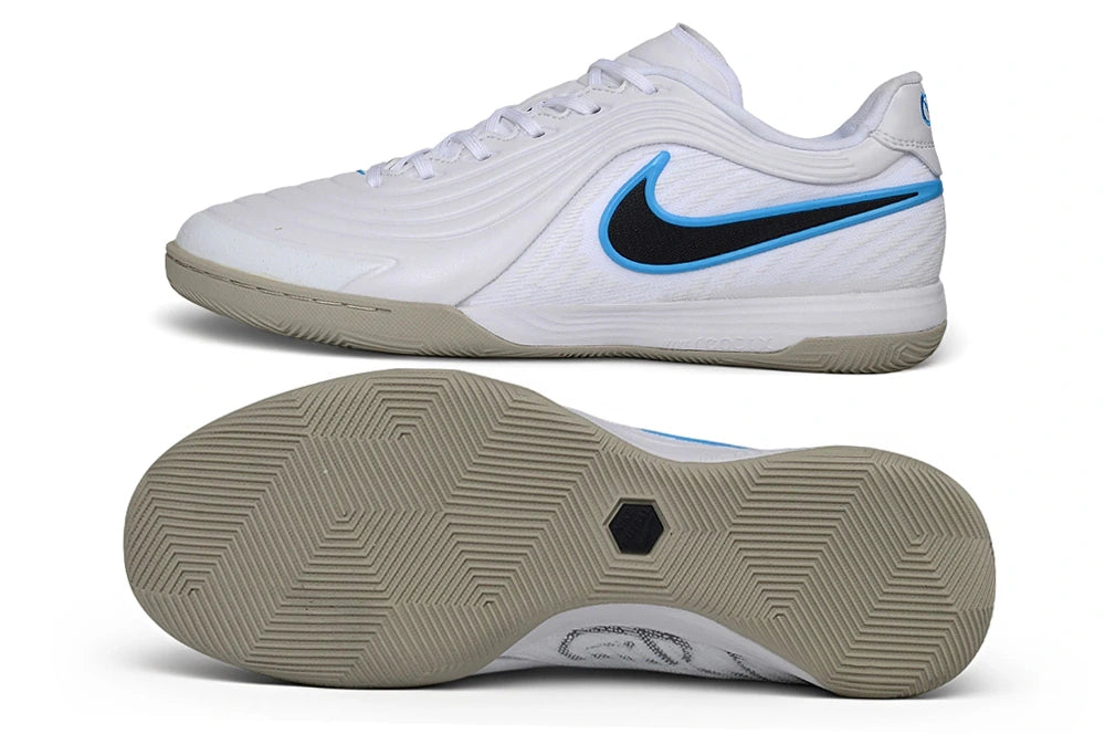 Chuteira Nike Tiempo React Gato IC - Branco/Azul