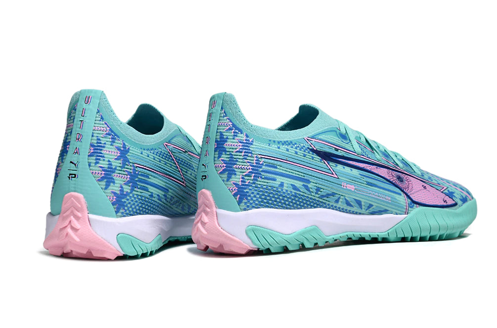 Chuteira Puma Ultra 5 Pro Cage Society - Azul/Branco