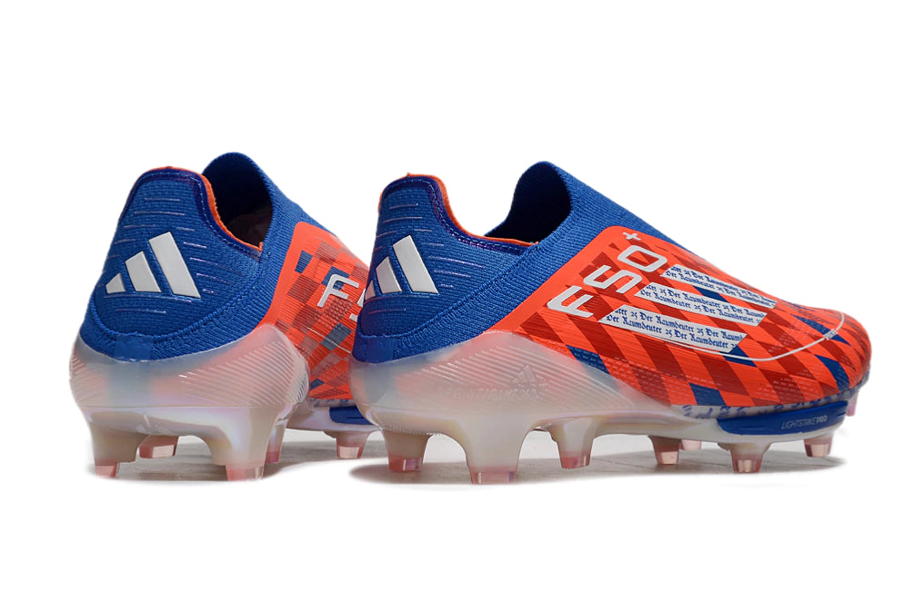 Chuteira Adidas F50+ Elite Campo - Vermelho/Azul/Branco