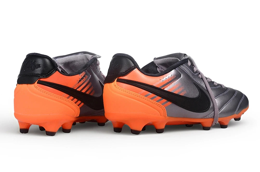Chuteira Nike Tiempo Ligera Pro FG - Prata/Laranja
