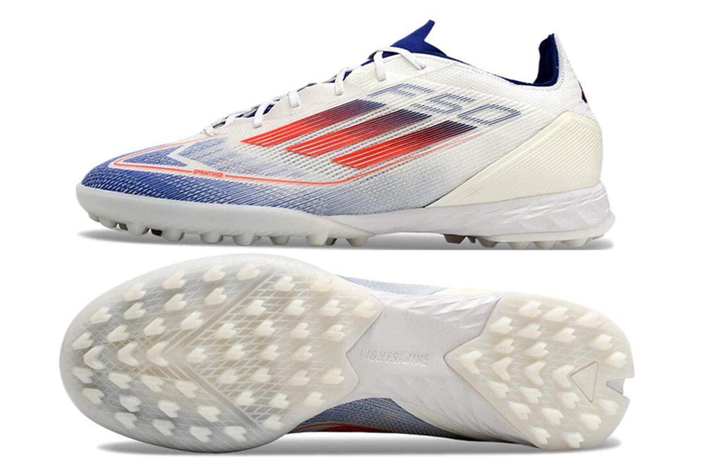 Chuteira Adidas X F50 Elite Society - Branco/Azul/laranja