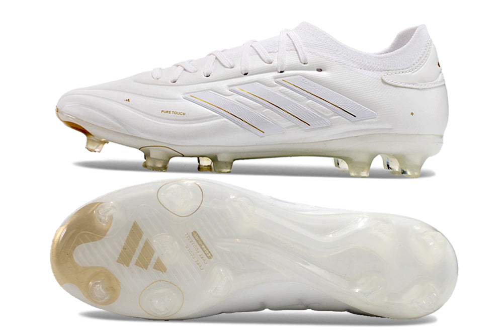 Chuteira Adidas Copa Pure 2 Elite Campo - Branco/Dourado