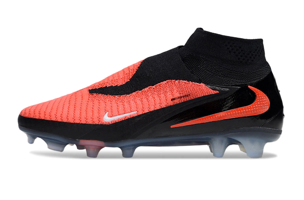 Chuteira Nike Phantom 6 Elite Botinha Campo - Preto/Laranja