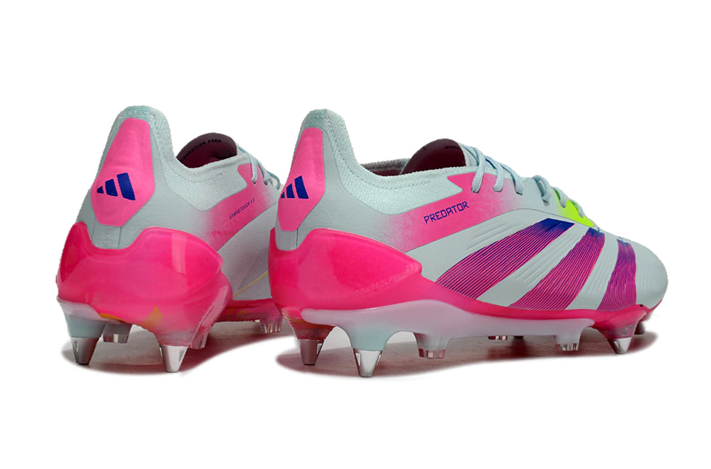 Chuteira Adidas Predator Elite SG - Azul/Rosa