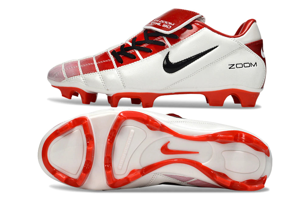 Chuteira Nike Total 90 Campo - Vermelho/Branco