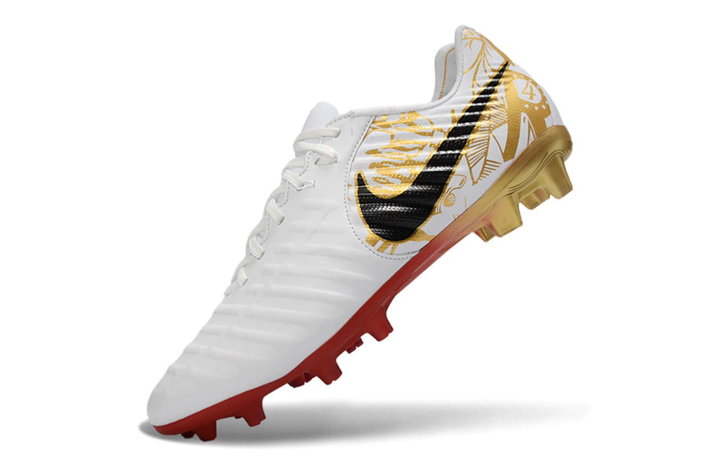 Chuteira Nike Tiempo Legend 7 Elite FG - Branco/Dourado