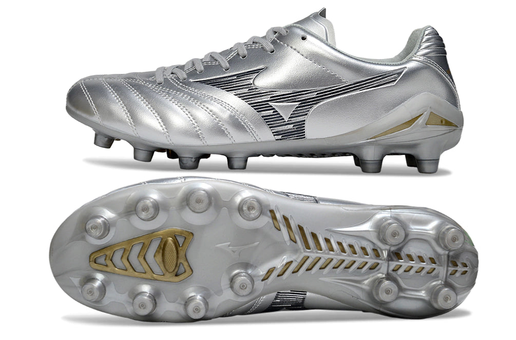 Chuteira Mizuno Morelia Neo 4 Campo - Prata