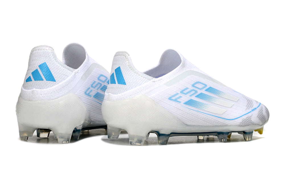 Chuteira Adidas F50 X Laceless Campo - Branco/Azul