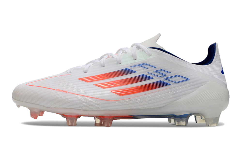 Chuteira Adidas F50 X Campo - Branco/Vermelho/Azul