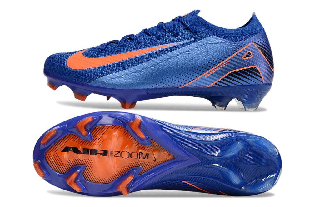 Chuteira Nike Air Zoom Mercurial Vapor 16 Elite FG - Azul/Laranja