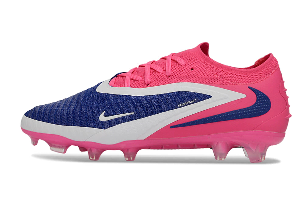 Chuteira Campo NIKE Phantom 6 Elite FG - Rosa/Azul