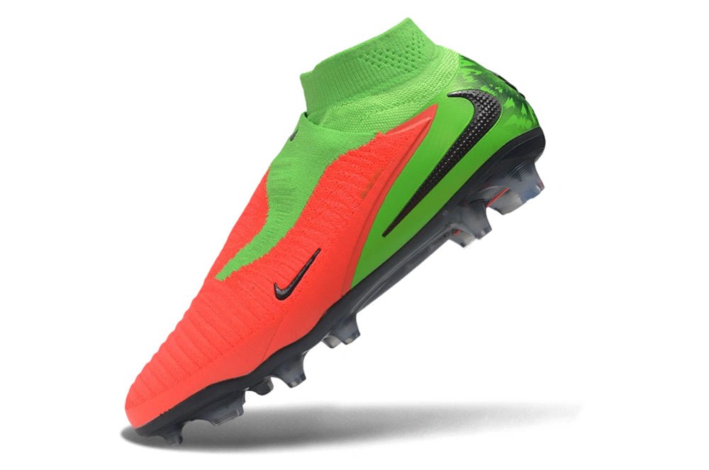Chuteira Nike Phantom 6 Elite Botinha Campo - Laranja/Verde