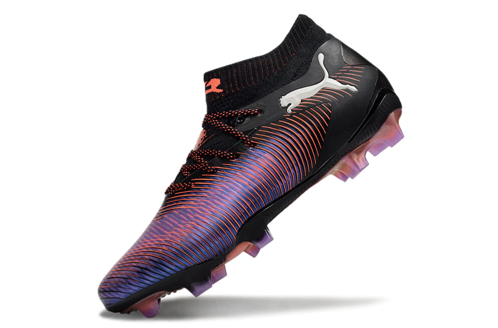 Chuteira Puma Future 8 Ultimate Botinha Campo FG - Preto/Roxo