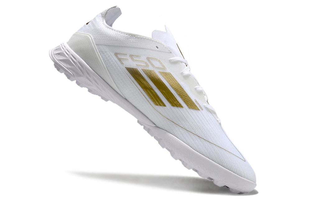Chuteira Adidas X F50 Pro Society - Branco/Dourado