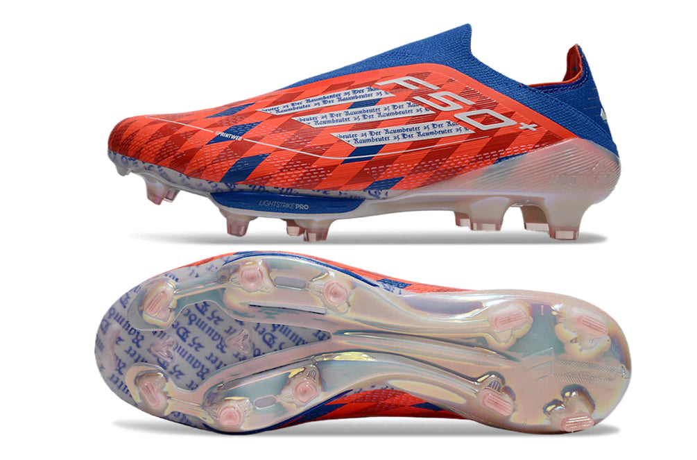 Chuteira Adidas F50+ Elite Campo - Vermelho/Azul/Branco