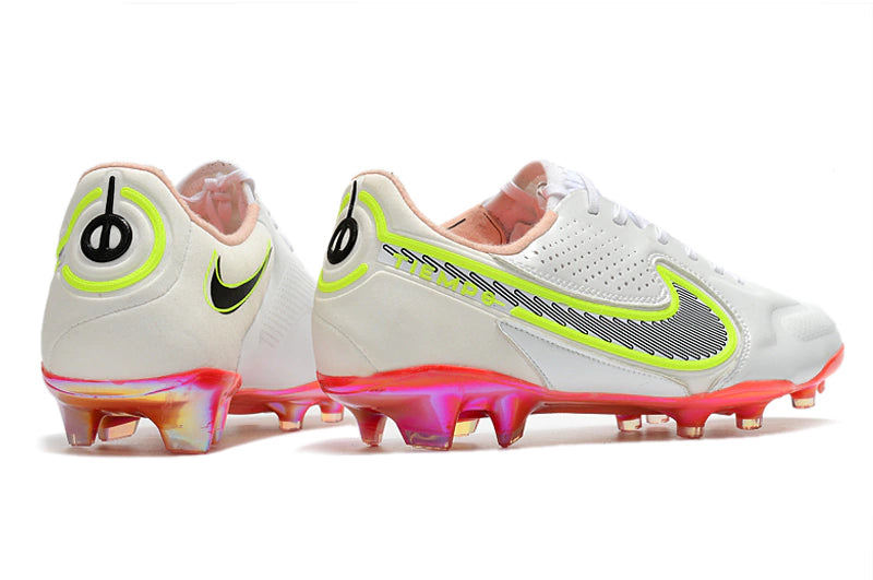 Chuteira Nike Tiempo 9 Elite Campo FG - Branco/Vermelho