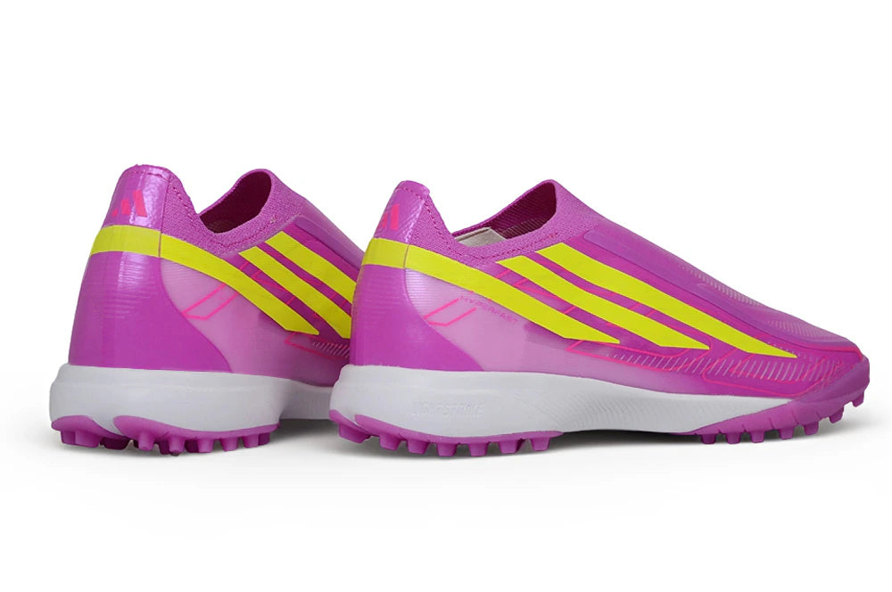 Chuteira Adidas F50 Hyperfast Laceless TF - Rosa