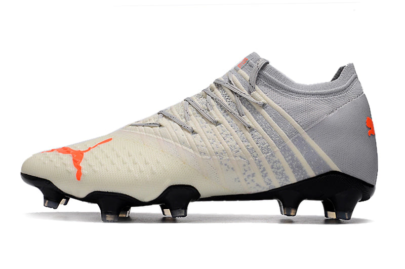 Chuteira Puma Future Z 1.4 Campo FG/AG - Cinza/Laranja