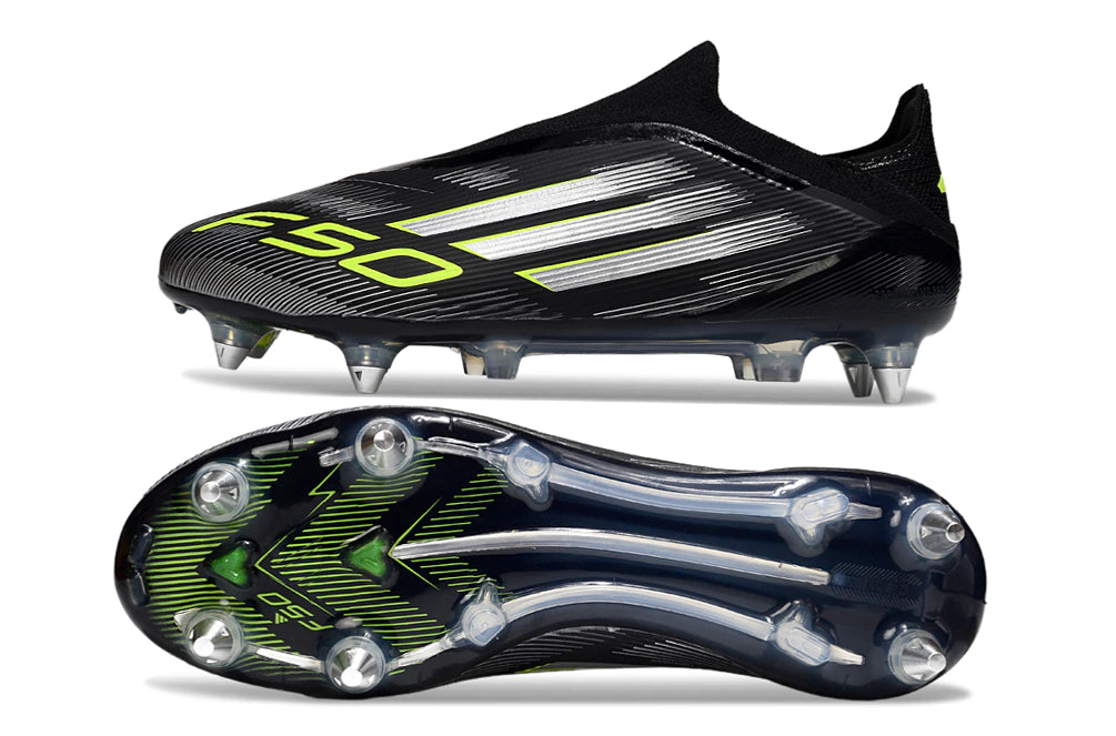 Chuteira Adidas F50 X Laceless Campo SG - Verde/Preto