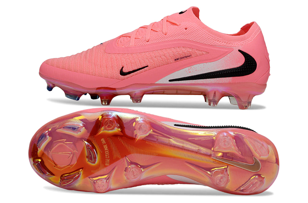 Chuteira Campo NIKE Phantom 6 Elite FG - Rosa/Preto